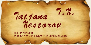 Tatjana Nestorov vizit kartica